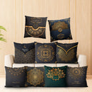 GobekUsa Black Gold Mandala Luxury Printed Pillowcase §