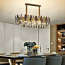 GobekUsa Crystal Chandelier Pendant Light for Living Room Bedroom Foyer