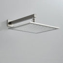 GobekUsa 8" Brass Square LED Rainfall Shower Head with Wall Mount Arm Pipe