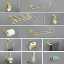 GobekUsa Gold Hardware Set: Towel Bar, Toilet Paper Holder, Robe Hook, Cup Hanger