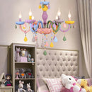 GobekUsa Kids Room LED Macaron Ceiling Chandelier for Boys Girls Bedroom Decor