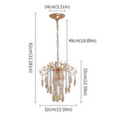 GobekUsa Crystal Led Pendant Light Modern Chandelier Ceiling Lamp for Living Room