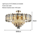 GobekUsa Crystal LED Ceiling Chandelier | Modern Luxury Lustres Pendant Light Fixture