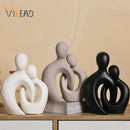 GobekUsa Couple Love Sculpture Modern Nordic Abstract Ceramic Figurine Home Decor