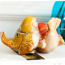 GobekUsa Love Birds Porcelain Couple Ornament Home Decor Craft Model