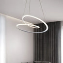 GobekUsa Kepler Round LED Chandelier for Living Room Decor White Pendant Lamp