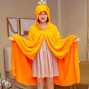 GobekUsa Cozy Cartoon Hooded Cape Blanket for Winter Nap, Office, and Home Office Warmth