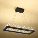 GobekUsa Crystal LED Pendant Lights: Modern Gold Black Industrial Lamp