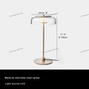 GobekUsa Clear Glass Table Lamp – Luxury Desk Light for Home Decor & Study
