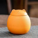 GobekUsa Lucky Cat Tea Storage Jar: Cute Ceramic Can for Household Tea and Candy Storage