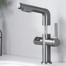 GobekUsa Brass Basin Faucet Set with Digital Display and Pull Out Function