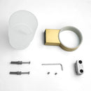 GobekUsa Gold Bathroom Accessories Set: Towel Bar Rail, Toilet Paper Holder, Towel Rack, Hook