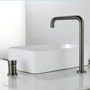 GobekUsa Gun Grey Bathroom Faucet with Super Long Pipe, 360° Rotating, Two Holes