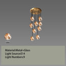 GobekUsa Glass LED Chandelier for Ceiling Suspension in Postmodern Style