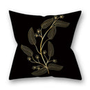 45x45cm Golden Leaves Pillow Cases by GobekUsa - Nordic Ins Black Sofa Decor