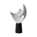 GobekUsa Abstract Hollowed-out Resin Sculpture, Black and White Modern Home Decor Statue.