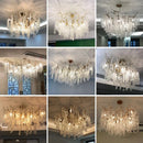 GobekUsa Grapes Crystal Chandelier: Luxury Golden Copper Pendant Light for Living Room Bedroom