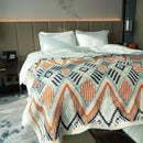 GobekUsa Bohemian Striped Knit Throw Blanket with Tassel Shawl - Versatile and Cozy Blanket