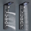 GobekUsa LED Rainfall Shower Panel System with Temperature Screen & Massage SPA