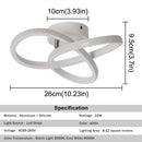 GobekUsa Acrylic LED Chandelier RC Dimming Modern Ceiling Lamp for Living Dining Room