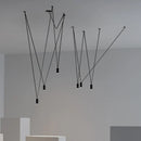 GobekUsa Black Geometric Line Pendant Lamp for Bedroom Living Room Bar Hotel