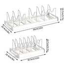 GobekUsa Kitchen Organizer: Expandable Storage Rack for Cabinets with Drawer and Cutting Board Slot