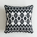 GobekUsa Black White Embroidered Cushion Cover 45x45cm Sofa Bed Chair Home Decor