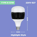 GobekUsa 100W E27 Super Bright LED Bulb for Home Kitchen Garage Lighting