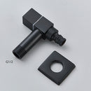 GobekUsa Black Brass Wall Mounted Washing Machine Faucet for Outdoor Use