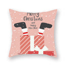 GobekUsa Christmas Santa Elk Pillowcase 45x45cm for Sofa Chair Decor