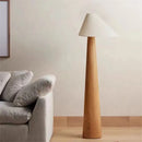 GobekUsa Japanese Wooden Tapered Floor Lamp for Bedroom Hotel Living Room Sofas