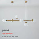 GobekUsa Brass Glass Ball Chandelier for Modern Living Room Dining Decor
