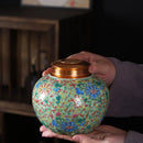 GobekUsa Enamel Tea Pot Ceramic Storage Jar - Airtight Coffee Container