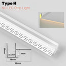 GobekUsa LED Aluminum Profile Recessed Waist Line Channel for Backlighting Corners