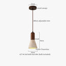 GobekUsa LED Pendant Lamp Yellow Travertine Wood Nordic Minimalism Hanging Light