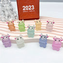 GobekUsa Fluorescence Micro Rabbit Figurine: Miniature Room Decor Ornaments
