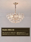 GobekUsa Crystal Chandelier Ceiling Light for Living Room Bedroom Dining Room
