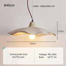 Japanese Wabi-Sabi Cream Wood Pendant Light