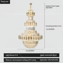 GobekUsa Crystal Chandelier: Villa High Living Room Luxury Lighting