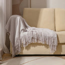 GobekUsa Knitted Nordic Sofa Blanket - Soft Wool Blend Bed End Towel for Hotel Bedroom Decor