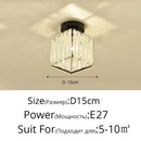 GobekUsa Crystal Glass LED Chandelier for Modern Living, Study, and Aisle Lighting