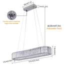 GobekUsa Crystal Oval Design LED Chandelier: Modern Large Pendant Light for Living Room & Bedroom