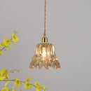 GobekUsa Amber Copper LED Pendant Light Glass Hang Lamp for Reading Aisle Café Home
