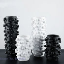 GobekUsa Black White Abstract Dots Resin Vase Irregular Bumps Home Decoration Organizer