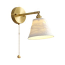 GobekUsa Ceramic LED Wall Sconce: Modern Copper Indoor Luminaria for Bedroom, Mirror, Stairway