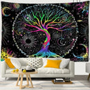 Abstract Tree Of Life Tapestry Wall Hanging by GobekUsa - Psychedelic Hippie Tapiz Art