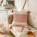 GobekUsa Boho Geometric Tufted Tassel Cushion Cover 30x50/45x45cm