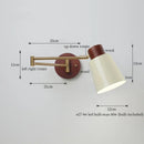 GobekUsa Creamy Iron LED Wall Lamp Bedroom Living Room Bathroom Mirror Stair Light