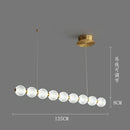 GobekUsa Elegant Pearl Necklace LED Ceiling Chandelier for Living Room and Bedroom