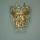 GobekUsa Crown Crystal Chandelier LED Pendant Light for Living Bedroom